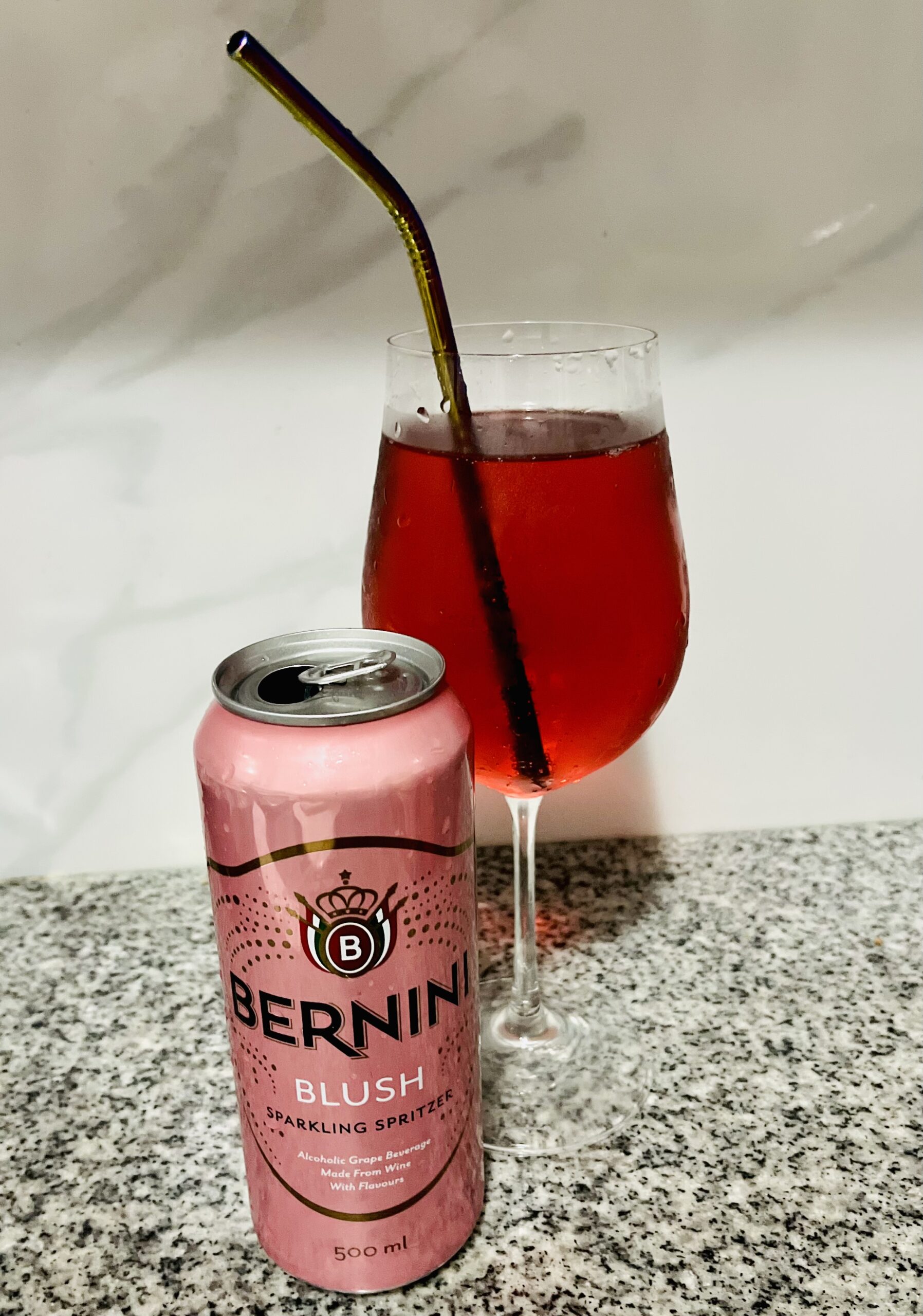 Bernini Blush Sparkling Spritzer Made From Wine 500ml Can rubybox